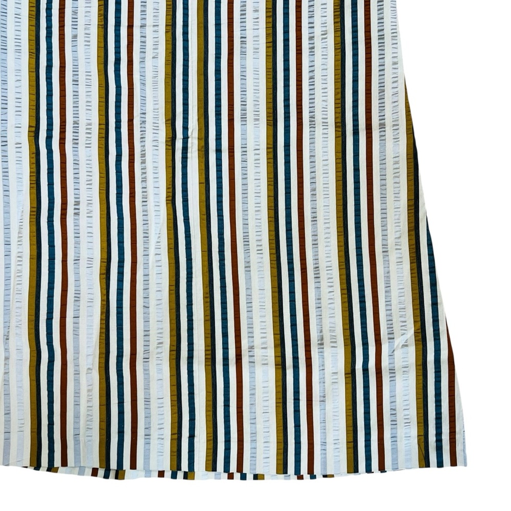 Theory Women’s Sz 2 V-Neck Stripe Sleeveless Linen Blend Dress Shift Lightweight - Picture 9 of 15